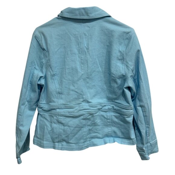 Lilly & Van Light Blue Denim Jacket Womens L Button-Up Front Pockets Casual Styl - Picture 2 of 9